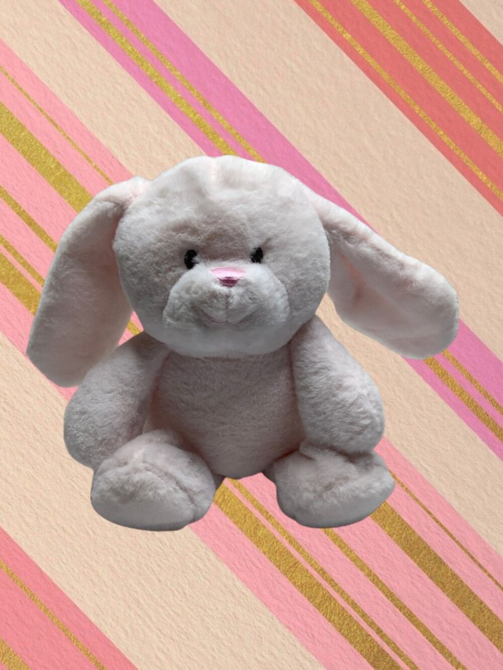 NWT Kellybaby Rabbit Stuffed Animal Bunny Plush Baby Sensory Toy Rattle Crinkle